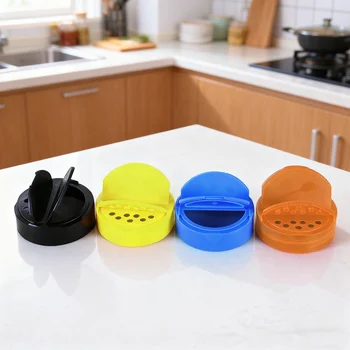 Pepper and Cumin Powder Bottle Cap 55mm Plastic Flip-Top Lid for Seasonings