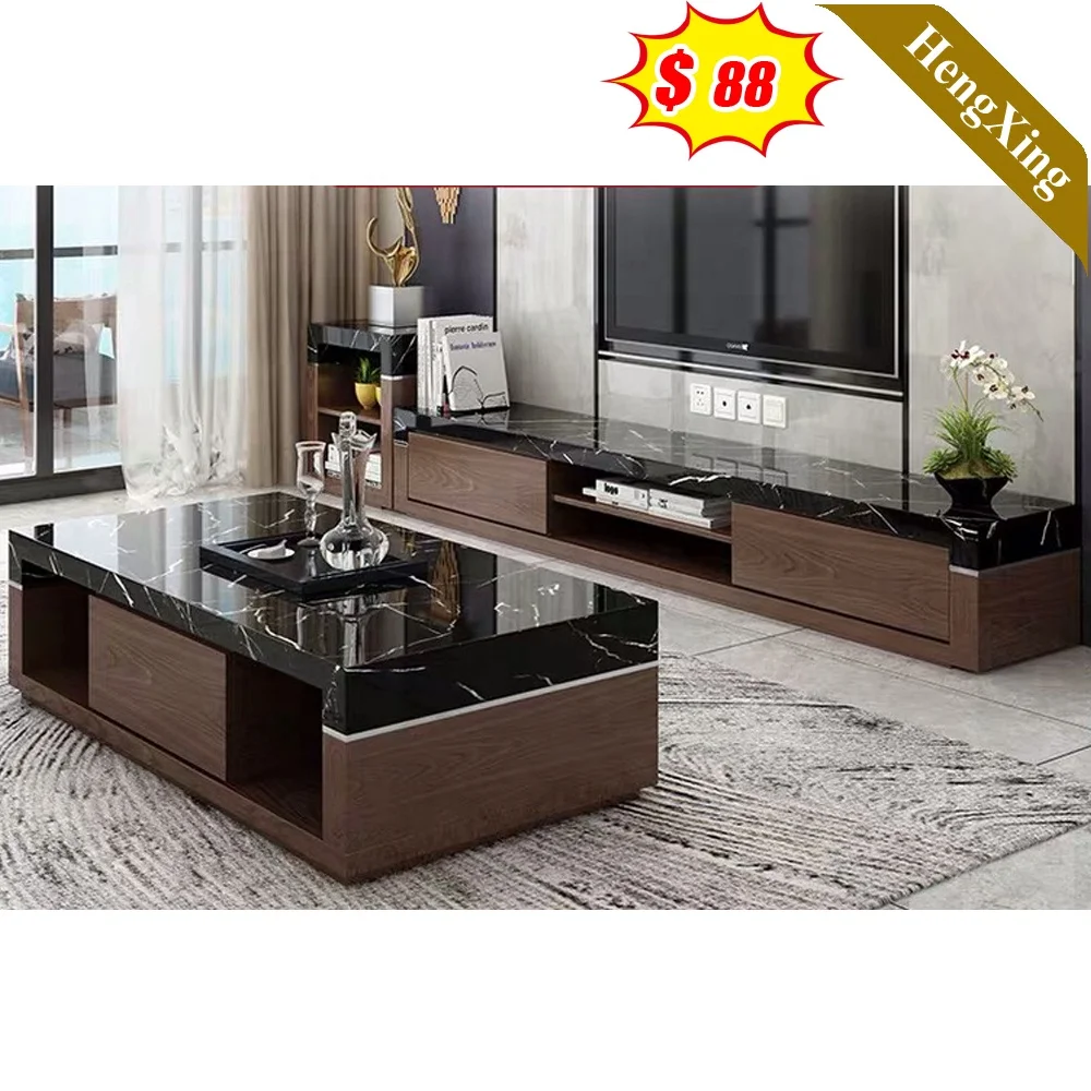 New Tempered Glass TV Table Simple Fashion TV Cabinet With Drawer