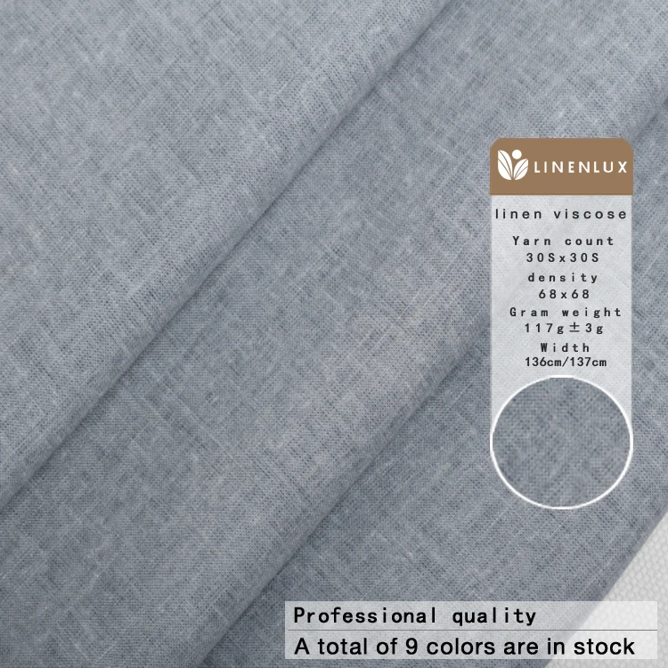 Оптовая продажа 85% вискоза легкая ткань для рубашки экологически чистые ткани льняная вискозная одежды