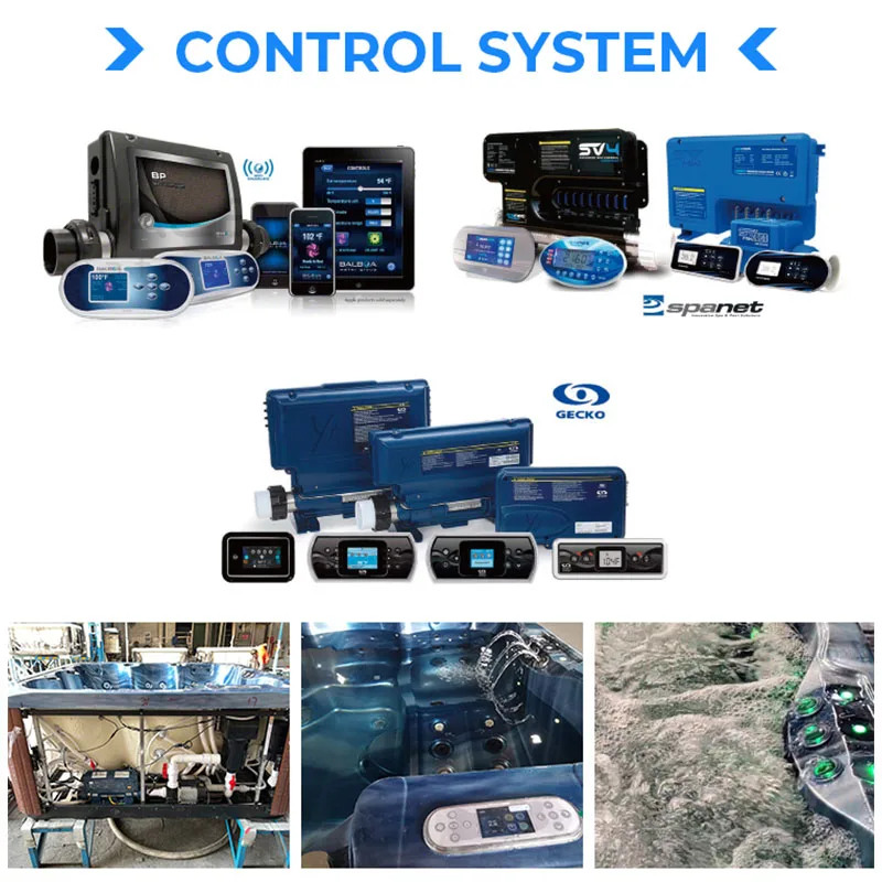 Europe Balboa Control 140 Jets Whirlpool Outdoor Spa Hot Walk in Tub Shower Combination With Jacuzzier Function