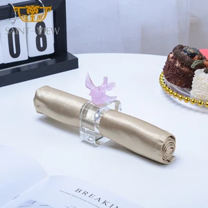 Round Napkin Crystal Napkin Ring Table Decoration Napkin Customized Size for Hotel Dinning