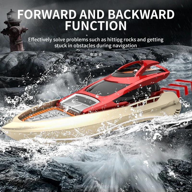Huiye Remote Control Rowing Boat Powerful Electric Water Gaming Single Rc Racing Ship Sealed Puzzle Rc Boat Toys for Adults Kids