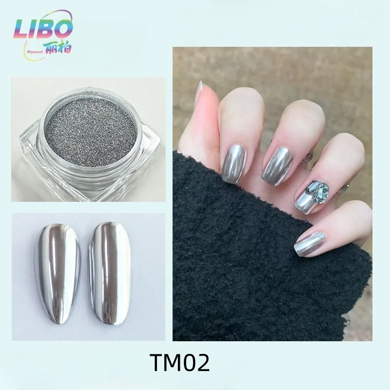 Metallic Titanium Magic Mirror Chrome Pigment Nail Magic Decorative ...
