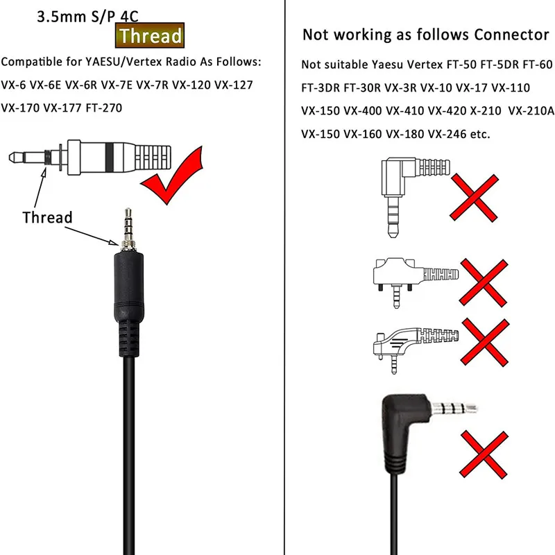 G Shape Earpiece Headset With Builtin Line Mic Ptt(push To Talk) Ear