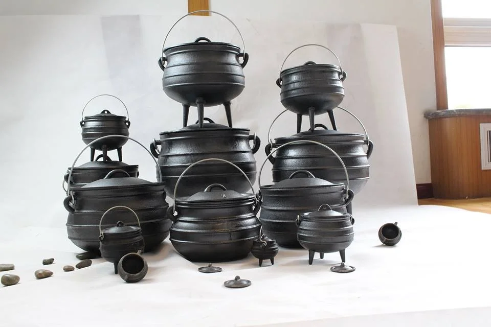 TOP QUALITY Different Sizes 3 Legs Cast Iron Camping Dutch Oven POTJIE POT Big Cauldron Stocked for SALE