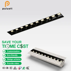 Modern Pre-Embedded Aluminum LED Bezel-Less Grille Light (272x47mm) 10W 3000K/3500K/4000K CRI 97 30 Beam Angle Good Quality