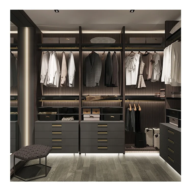 Modern Bedroom Walk-in Wardrobe Furniture for Home and Hospital Use