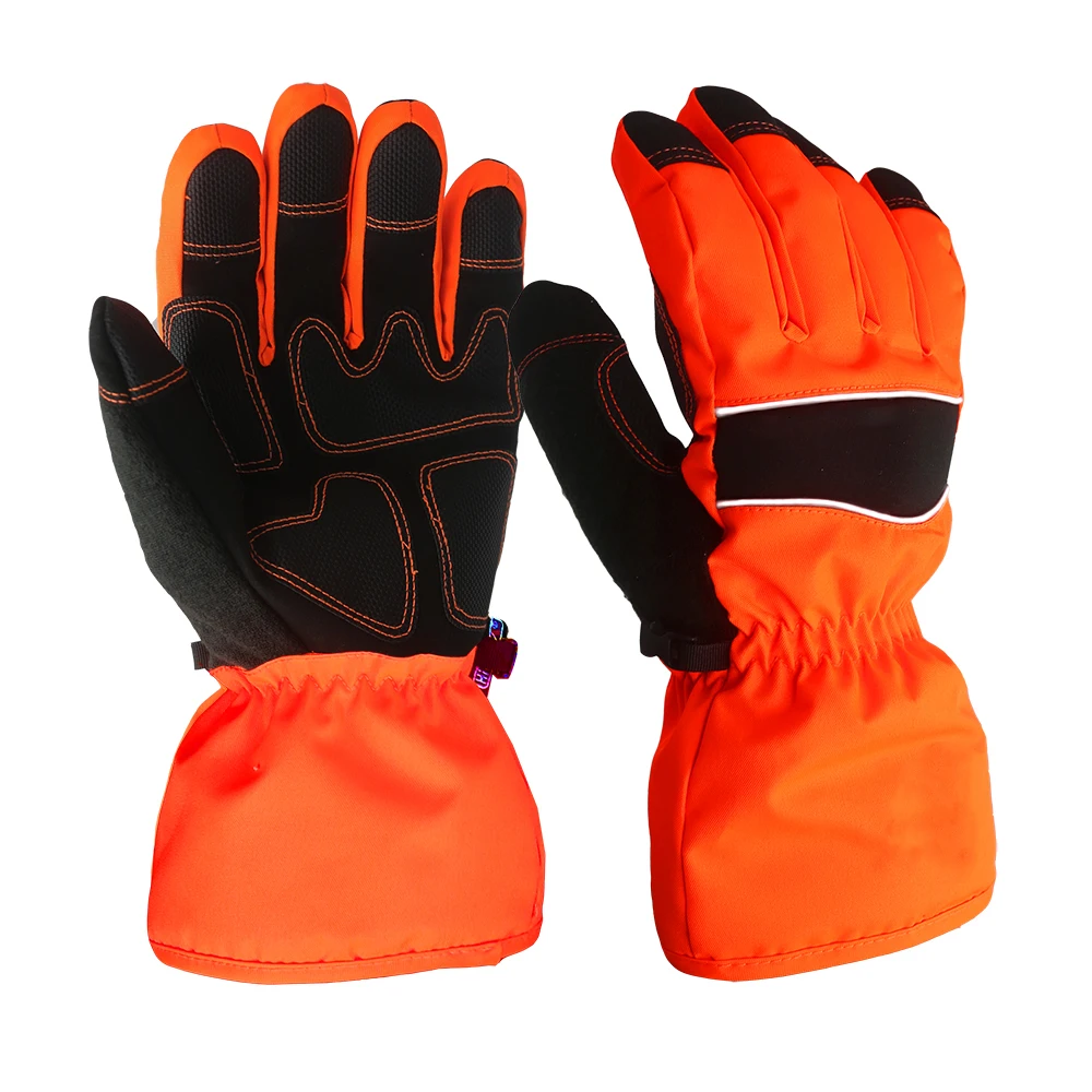 orange snowboard gloves