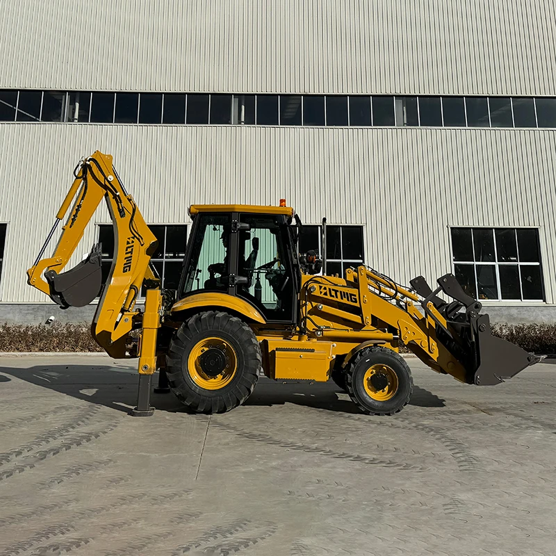 Loader Machine  BLT388 Backhoe Excavator Loader 4wd 2500kg 2.5t Backhoe Loader With AC Cabin