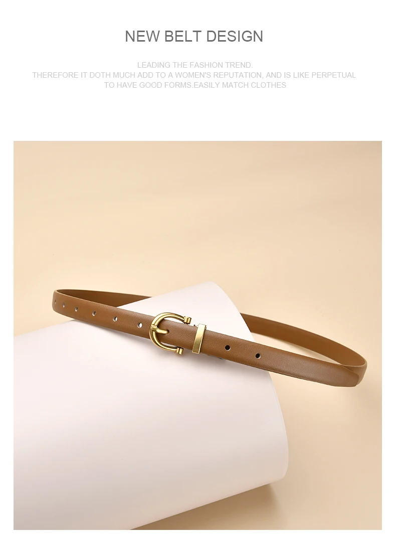 Leather belt women retro ladies belt simple Joker fashion jeans trousers ladies cowhide factory wholesale.