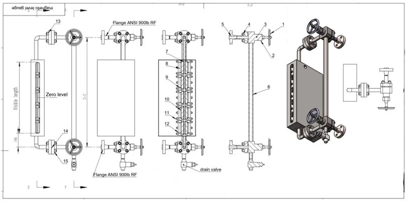 Vacorda Customized LED Water Level Indicator Pressure Tank Water Level Indicator