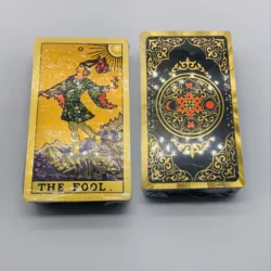 Оптовая продажа, новый дизайн, розовое золото, глянцевый принт, карты Таро, игра с руководством в изысканной коробке