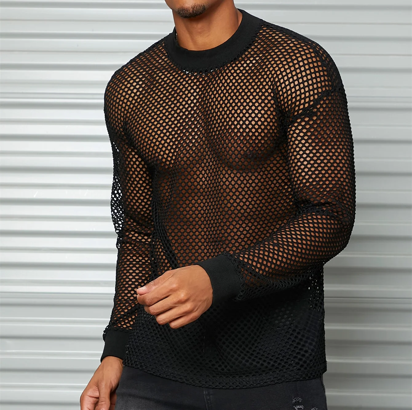 Under Shirts For Men Mens See Though Shit Fo Sale Mesh Top