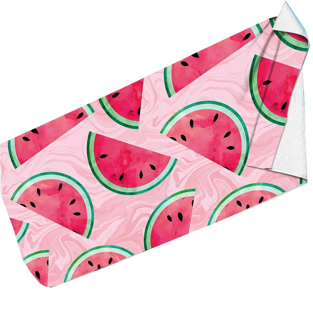 Rectangle Beach Towel With Custom Printed Microfiber Thick Colorful ...