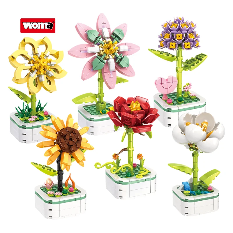 Alibaba.com: Woma Toys 19069 Flower 6 Style Building Block ABS