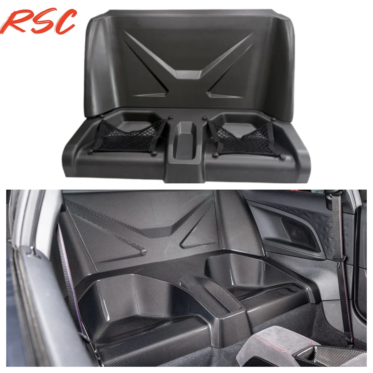 Rsc Dry Carbon Fiber Rear Seat Delete Closeout Kit For BMW G87 M2 G42 M240
