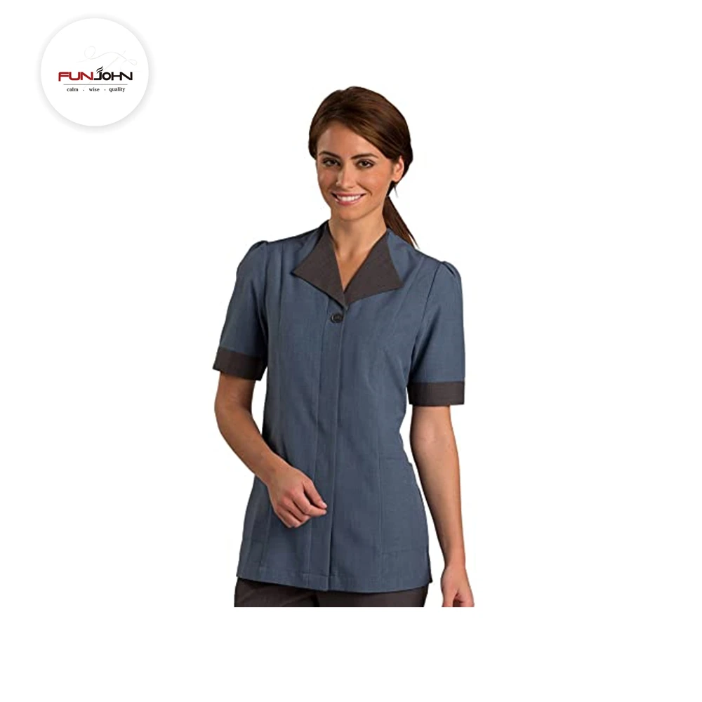 Fun John Apparel Custom Hotel Uniforms Women's Premier Hotel Ladies Housekeeping Tunic