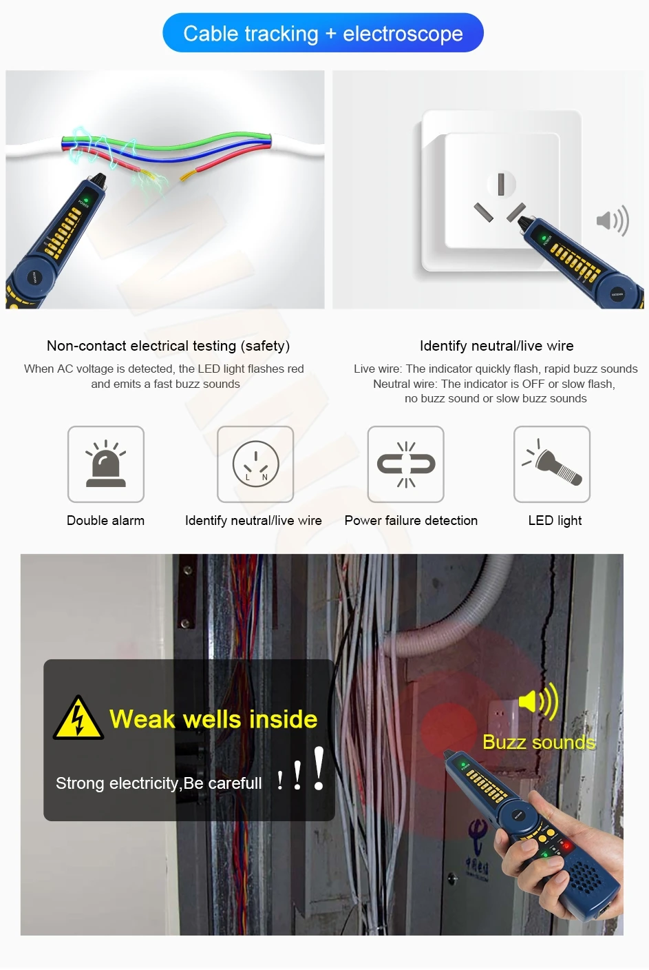 New Android system 8K H.265 IP AHD TVI CVI SDI IP CVBS All in one WIFI camera cable POE tester