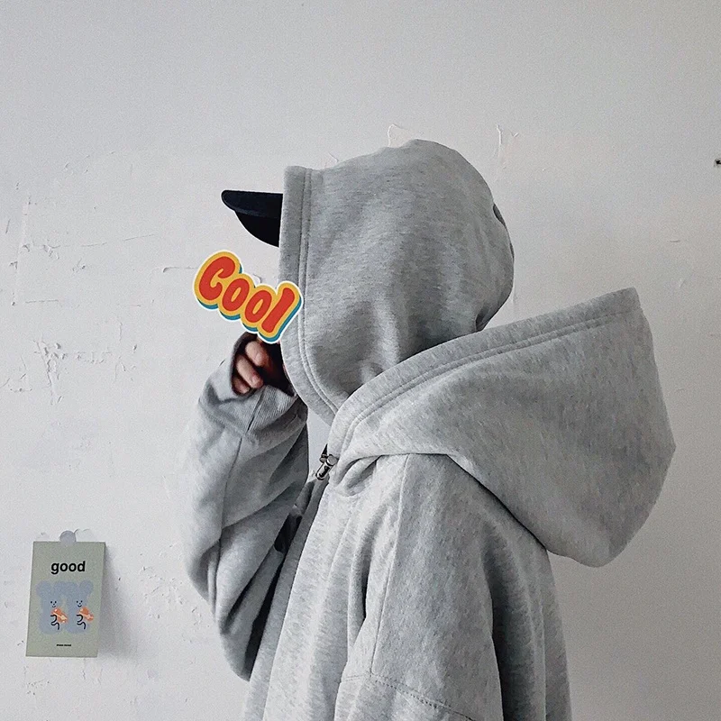 Wholesale ZS cheap price Double-Layered Hood Warm Oversized Hoodie without  Pocket From m.alibaba.com