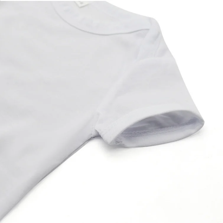 Склад в США; Одежда для малышей с длинными рукавами цельные белые пустые сублимационные детская 100% полиэстер сублимации для новорожденных и малышей; Комбинезон-Песочник