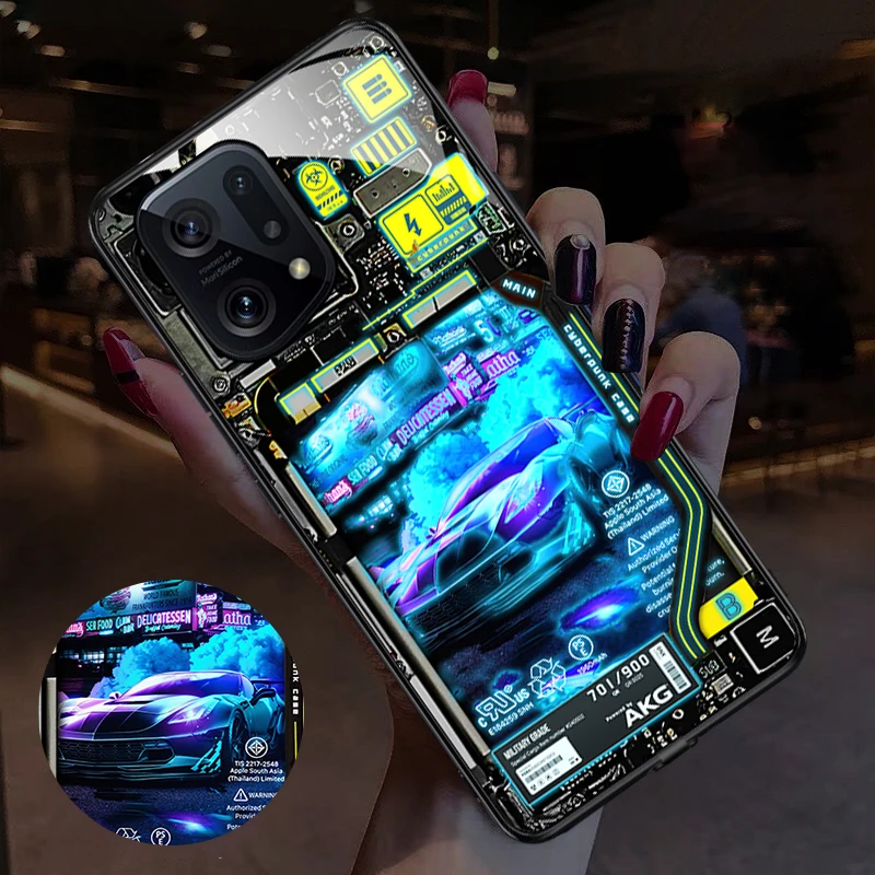 Alibaba.com: LED Light Up Smart Luminous Phone Case for Oppo Find X ...