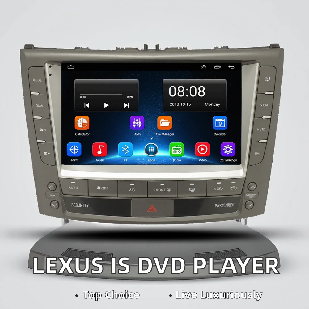 2 Din Android Car Stereo Audio GPS MP5 Player Dashboard Mounted DVD Player Luxury Sedan IS IS250 IS300 IS350 2005-2012 Models