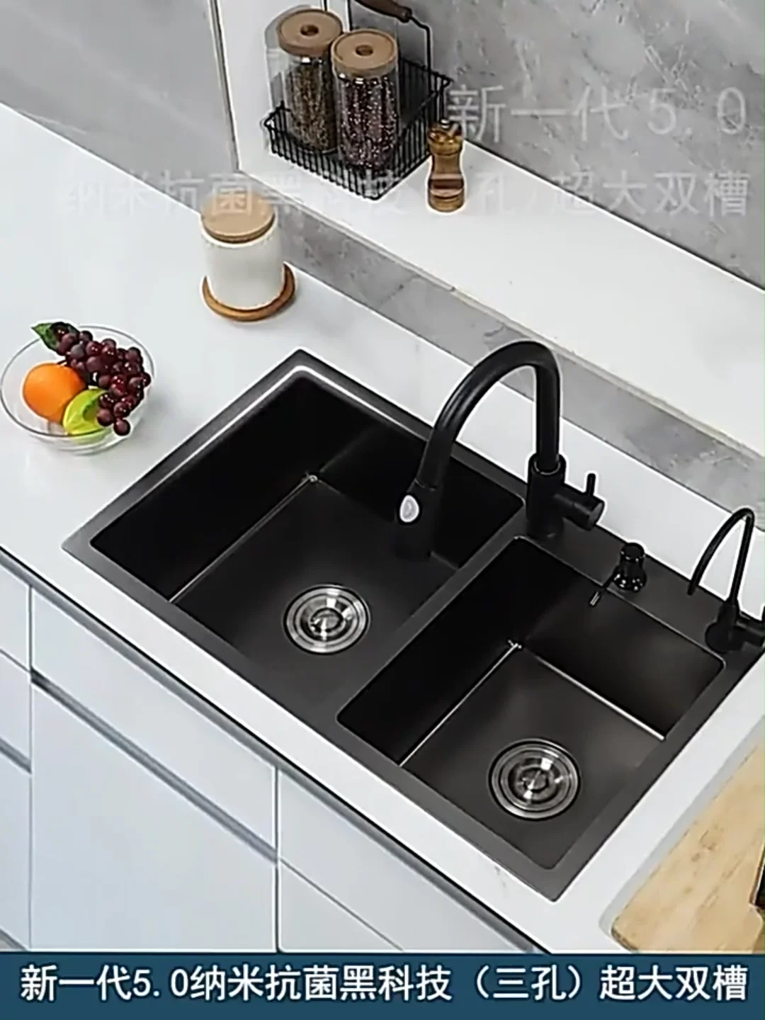 Factory Manufacture Various Hand Washing Double Bowl Bin Kitchen Sink