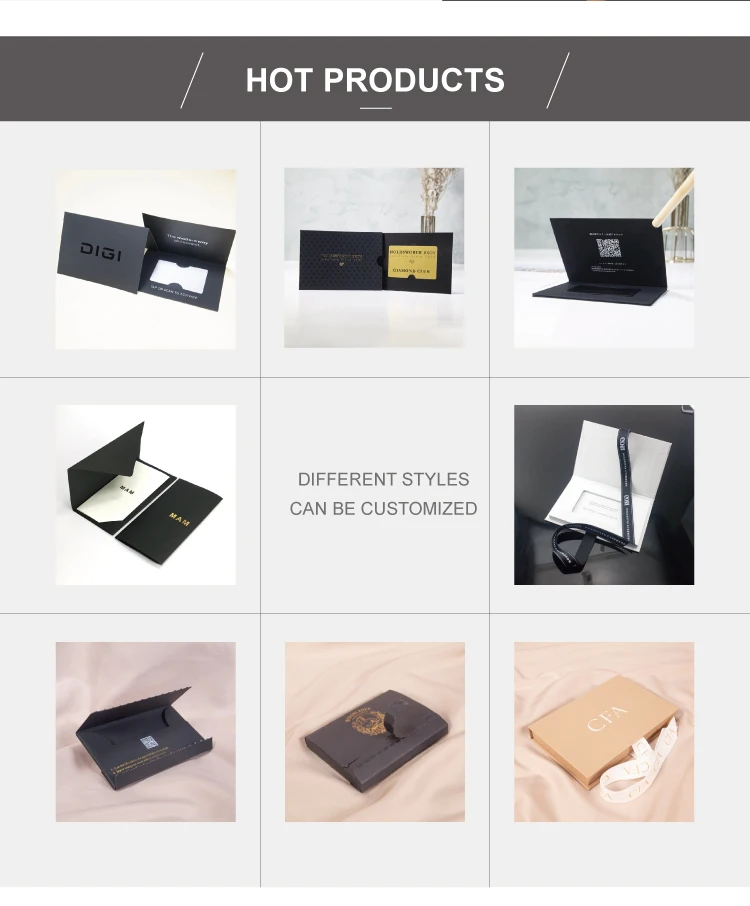 Luxury Black Gold Foil Embossed Logo Flip Rigid Gift Box Customized ...