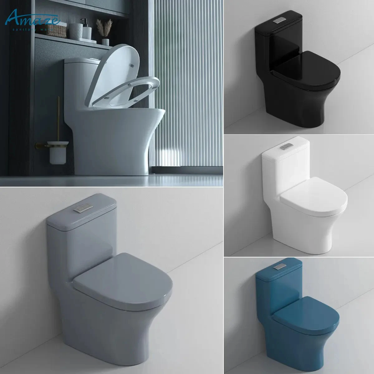 High quality wholesale price of modern ceramic bathroom toilet small apartment selling short one piece toilet