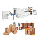 30-220pcs/min 15kw Square Bottom Simple Flat Handle Paper Shopping Bag Making Machines With Twist Handle To Make Paper Bags