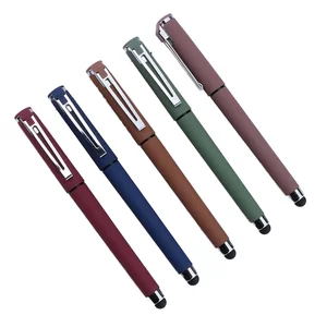 High-End Business Retro Color Heavy-Touch Signature Gel Pen Logo Printing Advertising Gift Pen Multi-Functional Stylus Plastic