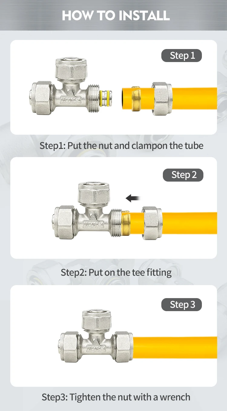 Tubomart Oem Brass Compression Pipe Fittings Plumbing Pipe Fittings ...