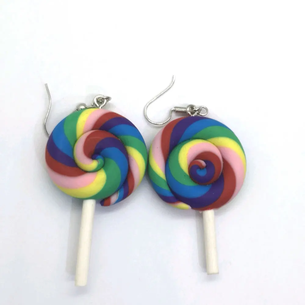 Striped mini lollipop earrings∴ Mini Lollipop Earrings - Etsy