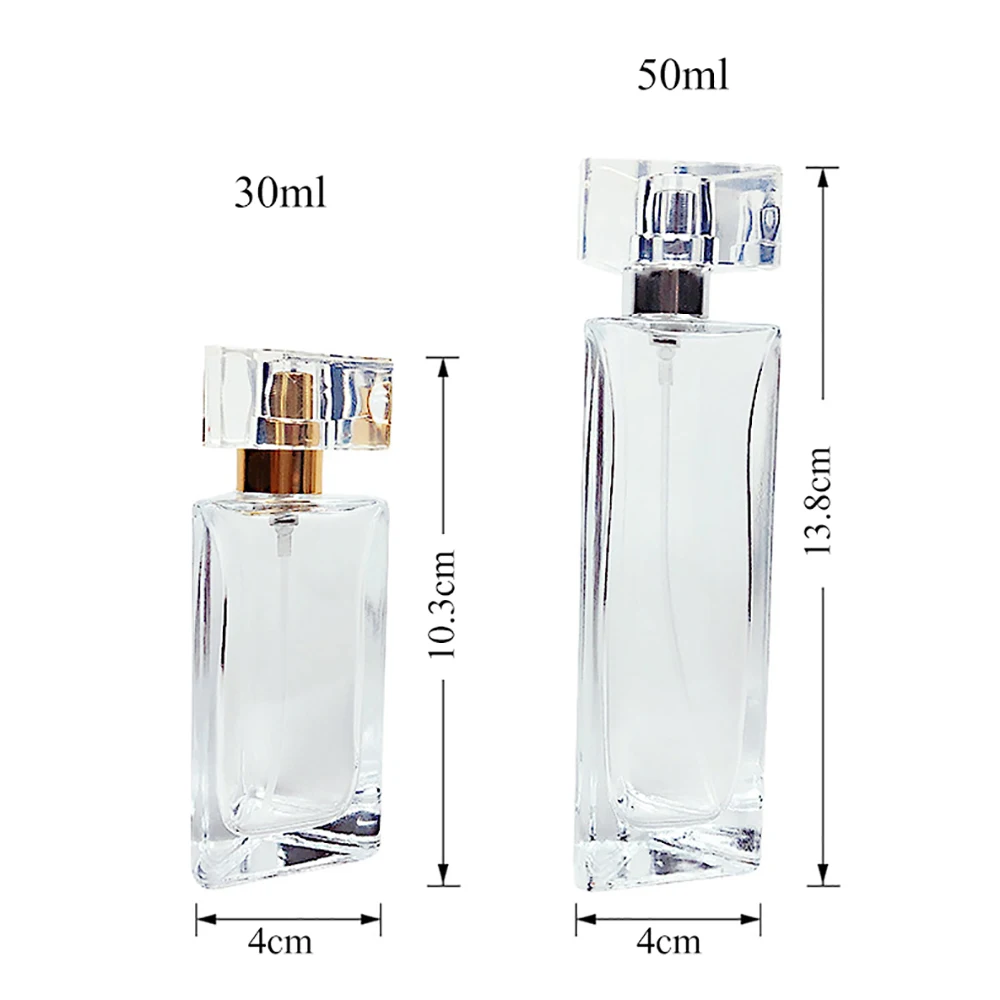 High Quality Customized 30ml 50ml New Design Triangular Prism Shape Glass Bottle Glass Perfume Bottle
