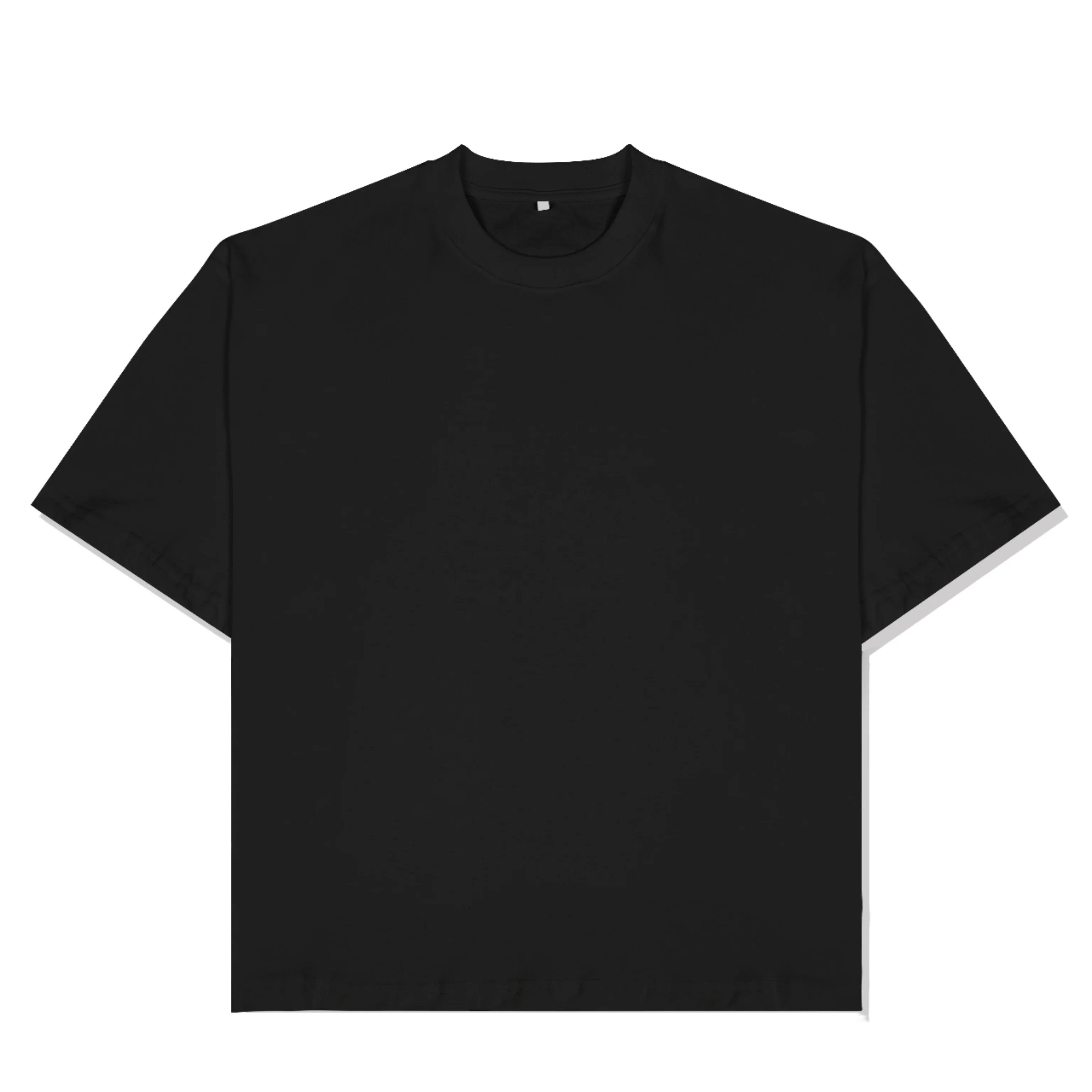 Oversized High Quality Plain 100% Cotton Black Tshirt Streetwear T
