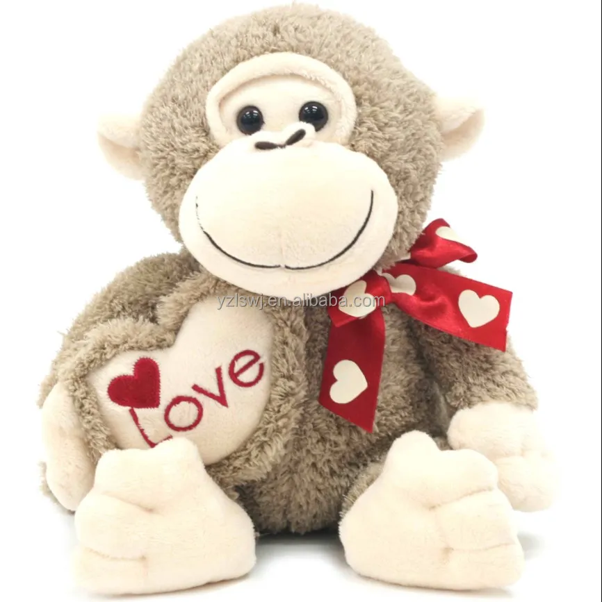 valentines day monkey stuffed animal