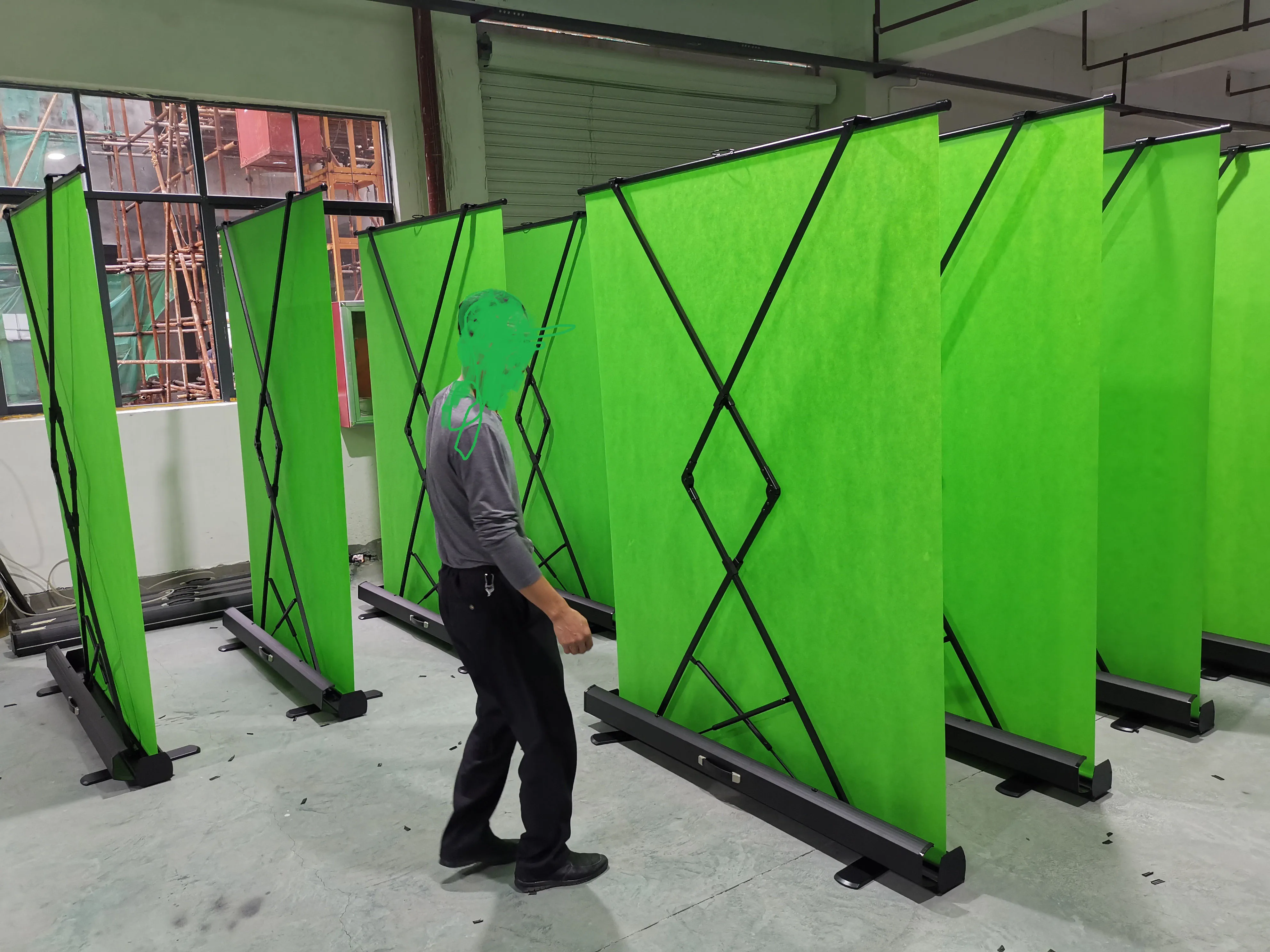 アウトレット　自立型　クロマキー Amazon | グリーンバック スタンド 自立式 150x200cm グリーン