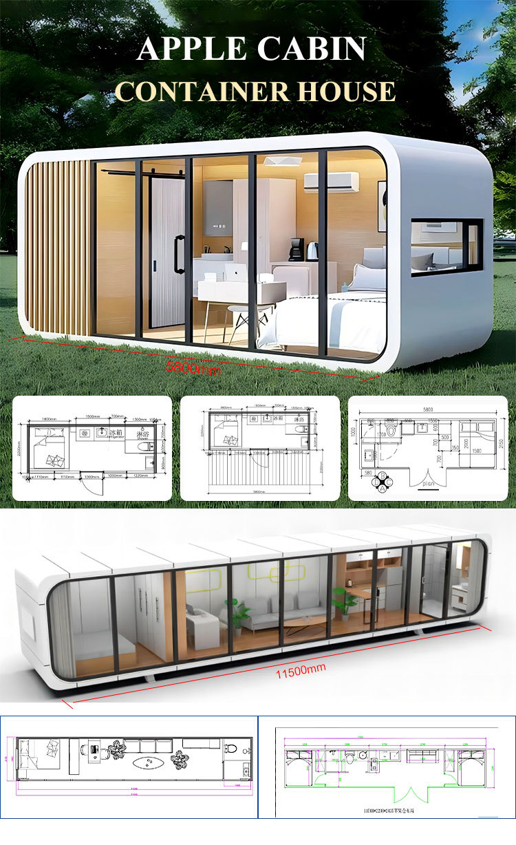 Prefab Luxury Modular Living Room Container Homes Space Capsule House ...