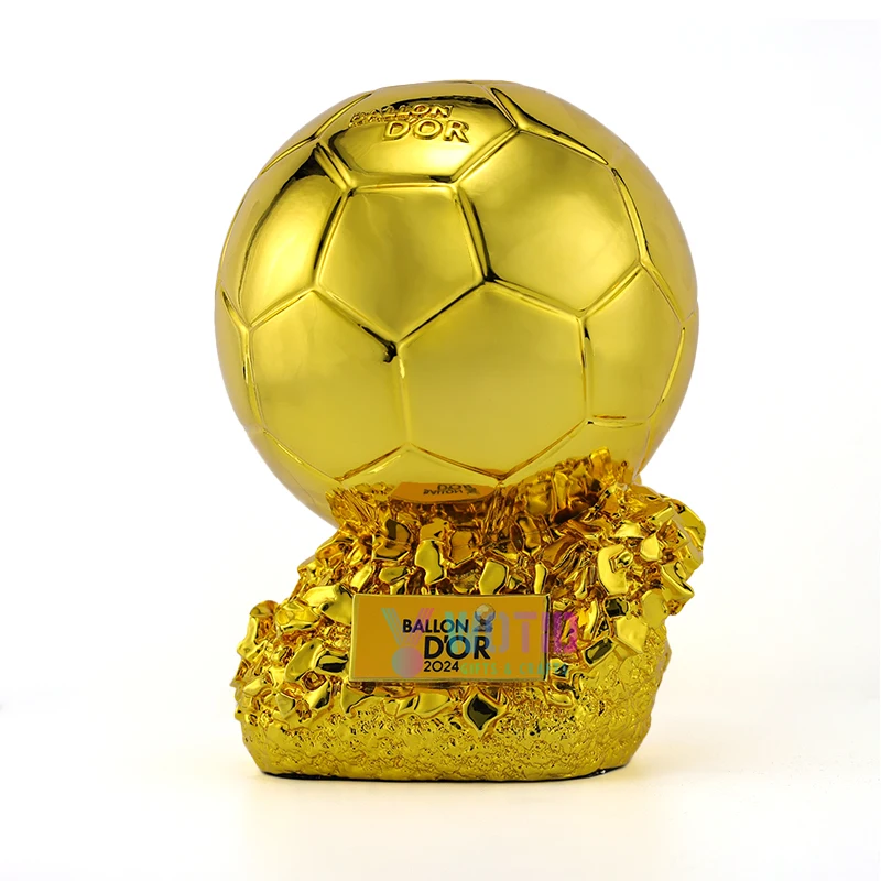 Troféu Personalizado Alta Qualidade Bola de Resina Ballon D'Or Goleiro Bota Ouro Prêmio Futebol Competição Esportiva Troféus em Plástico
