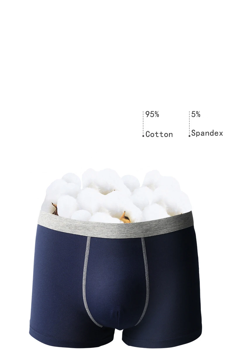 Oem&odm Wholesale Mens 100 Cotton Comfortable Shorts Man Boxer Briefs