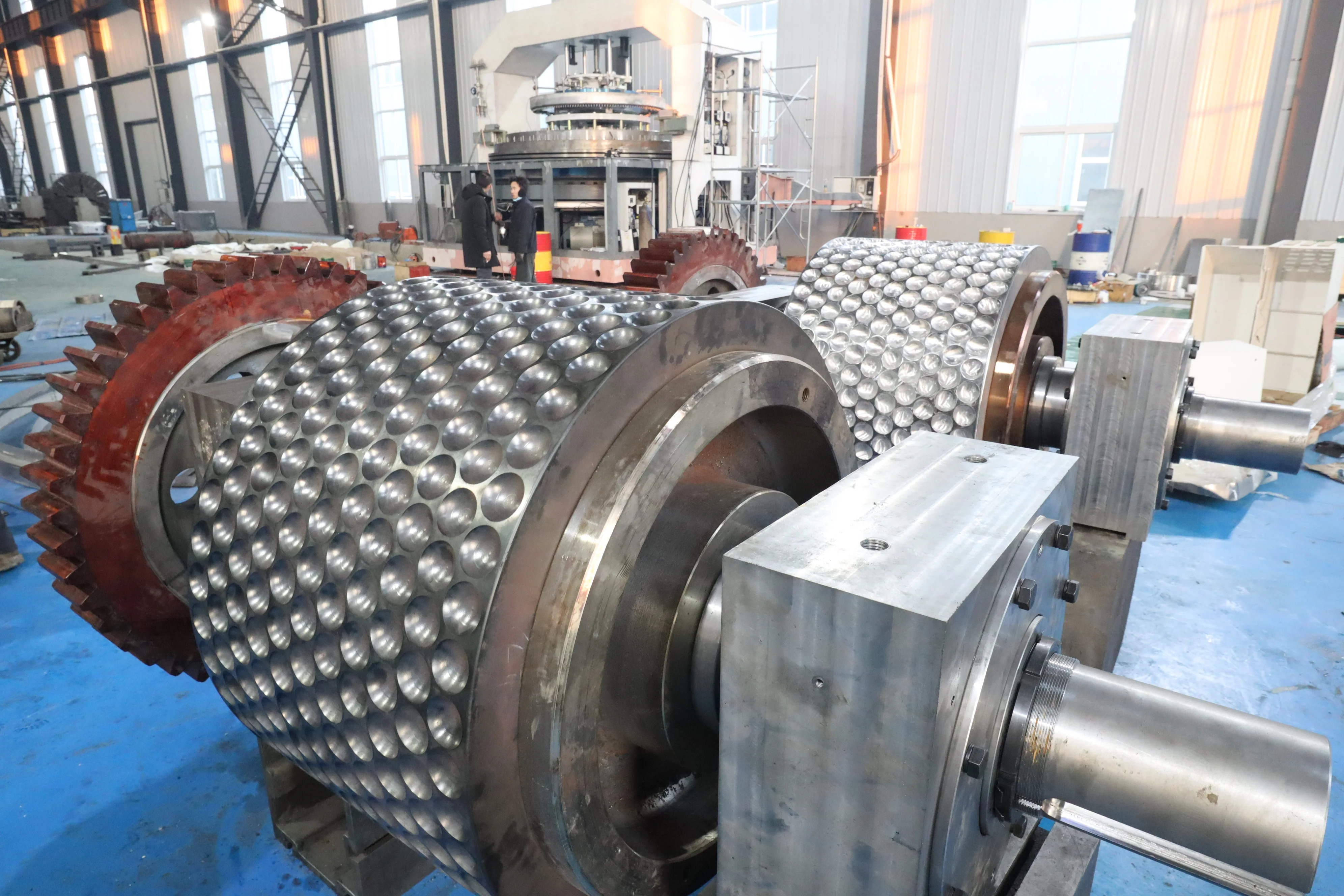 Luoyang Yogie High Quality Customized Non Standard Large Size Corrugated Dimpled Cast Roller Shell