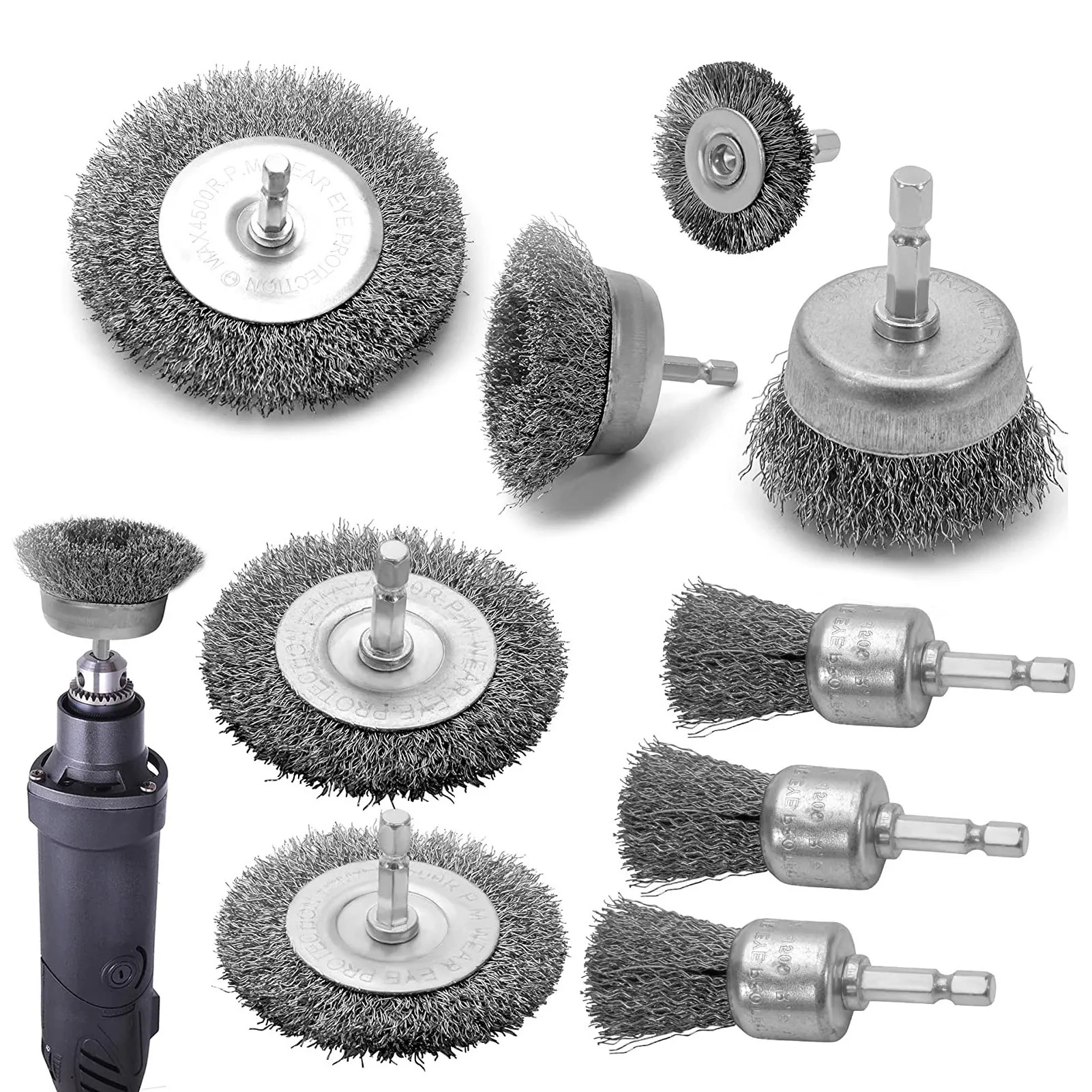 Rust Removal Polishing Wire Brush For Drill Wire Wheel Carbon Steel Stripping And Drill