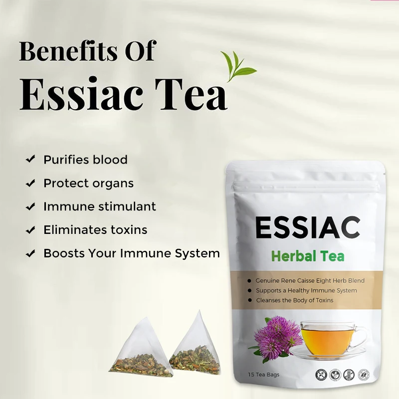 Private Labels Natural Organic Chinese Herbs ESSIAC Herbal Tea Burdock Tea Red Clover Flavored Tea