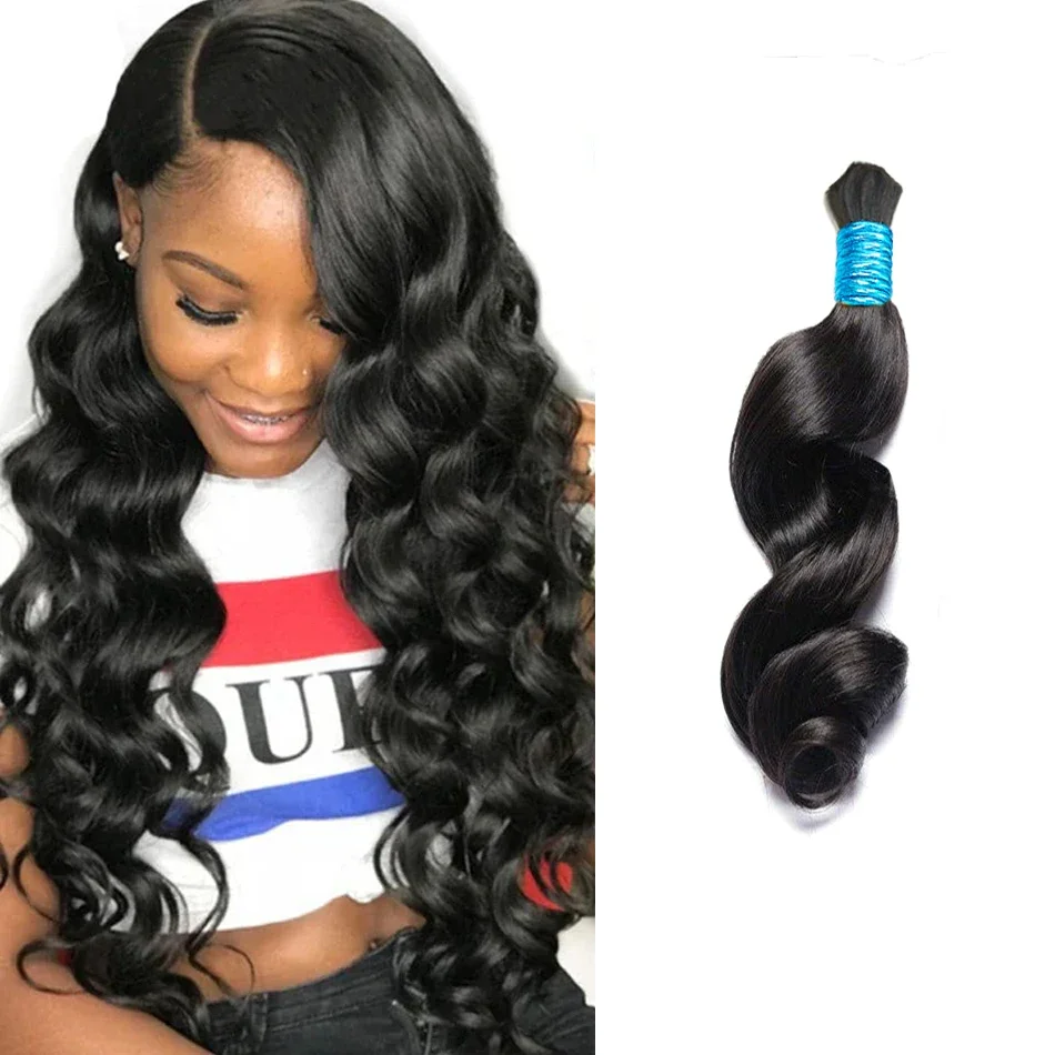 100% Virgin Human Hair Bulk Extension Loose Body Wave Bulk Weaving For Braiding Unprocessed No Weft Straight Deep Wave Hair Bulk_voghion.com