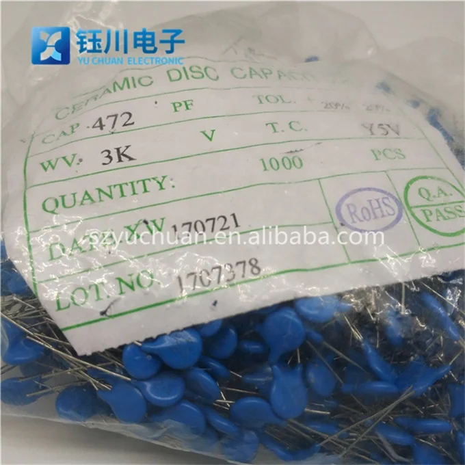 Original 472 3kv High Voltage Ceramic Capacitor 472m 3kv 4.7nf 4700pf ...