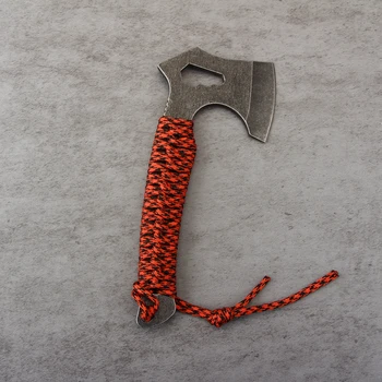 Easy Carry Stainless Steel Hand Hatchet Paracord Wrapped Handle Multifunctional Bushcraft Camping Hatchet