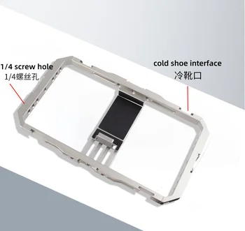 Universal Multi-functional Portable Hand-held Anti-shake Stable Aluminium Alloy Mobile Phone Holder Video Rig Cage Frame detail image