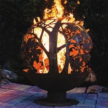 High quality fire ball for garden stove ball corten steel fire pits steel warming fire pit