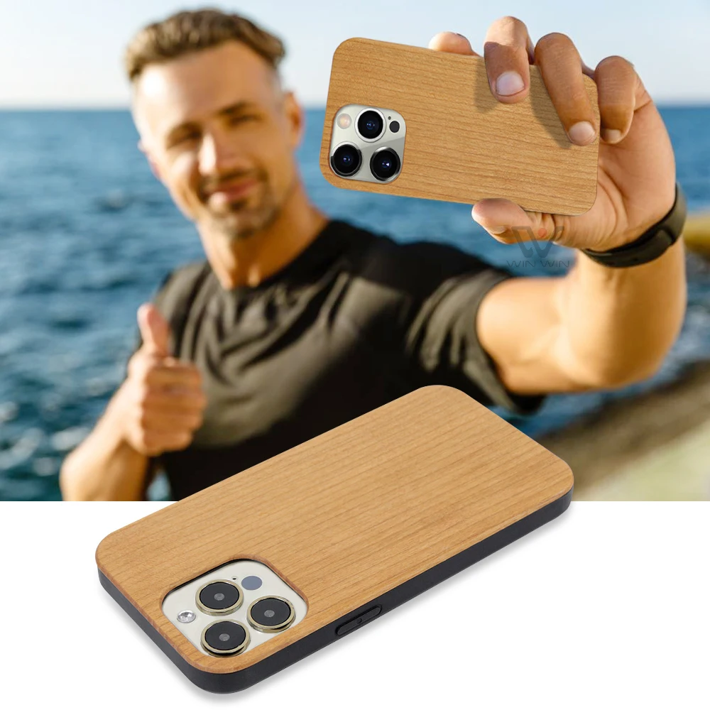 WUDN Custom Wooden Phone Case (Custom Mahogany) Compatible with iPhone 11 Pro