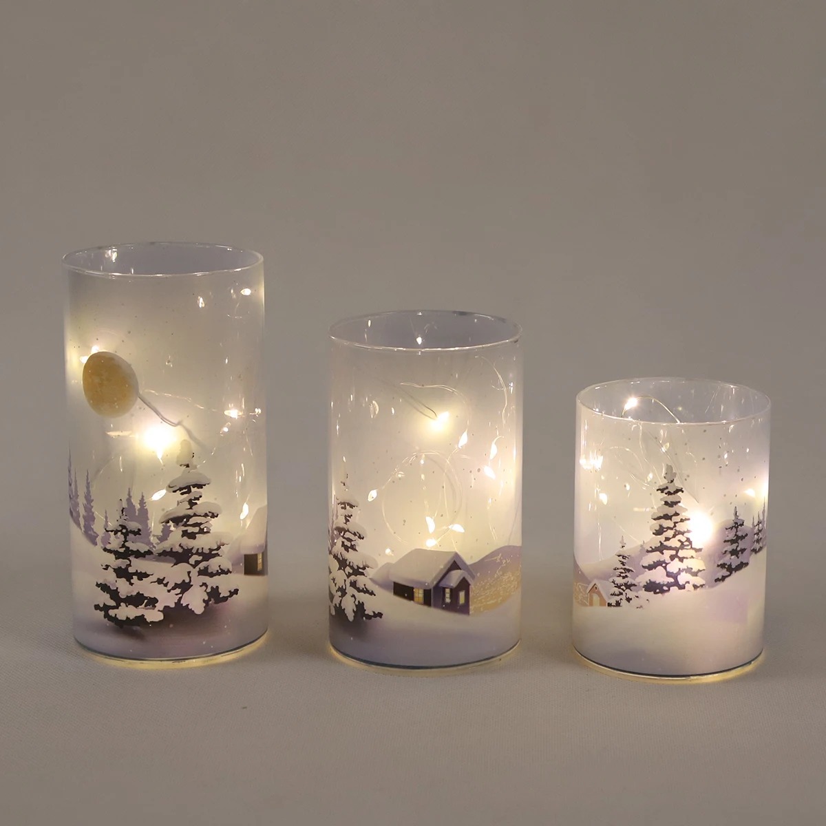 Wholesale new table decorative glass cylinder Christmas decoration wedding centerpieces with led light